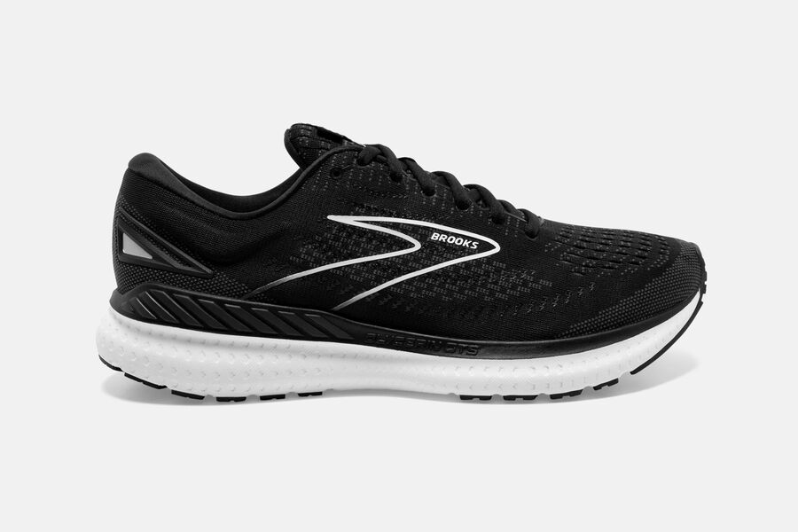 Brooks Glycerin GTS 19 Road Running Shoes Mens Black/White 356019-MTW